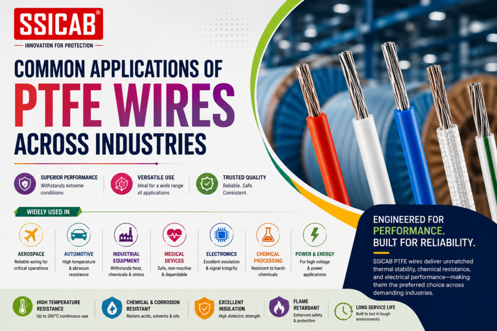Common Applications of PTFE Wires Across Industries