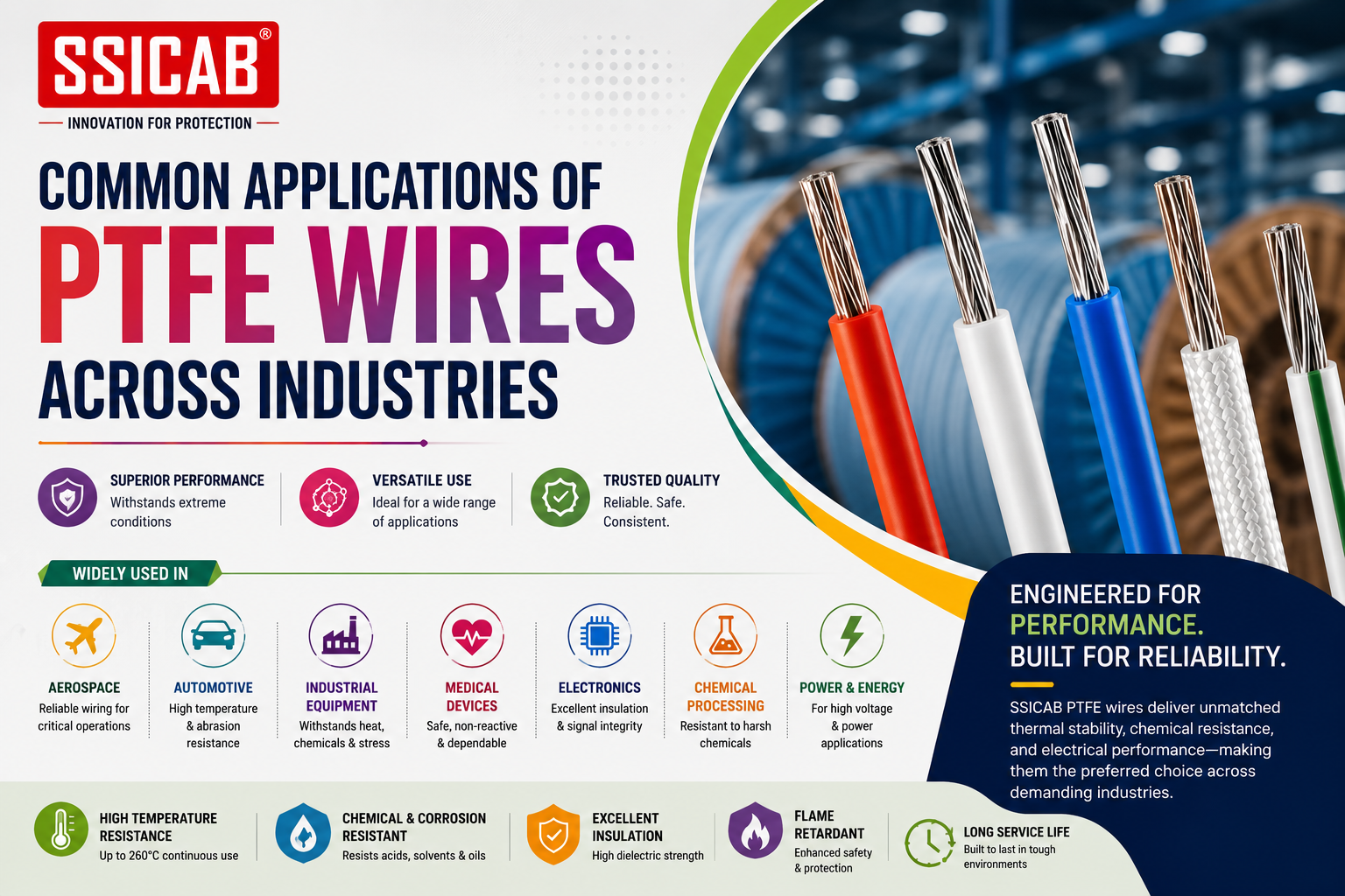 Common Applications of PTFE Wires Across Industries