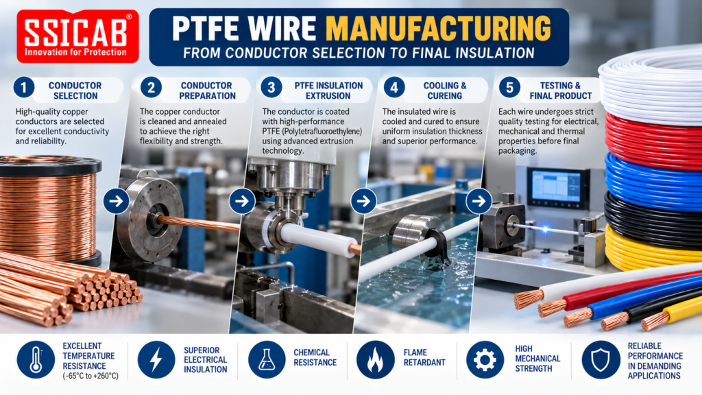 PTFE Wire Manufacturing: From Conductor Selection to Final Insulation